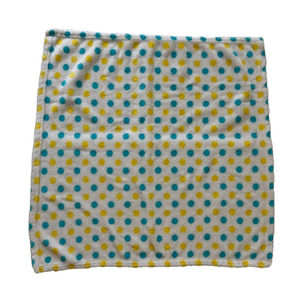 Zak and Zoey Blue Teal Yellow Polka Dots Circles Fleece Baby Blanket Lovey Kids